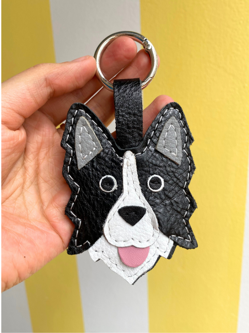 Border Collie Keychain