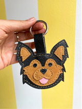 Long-haired Chihuahua Keychain