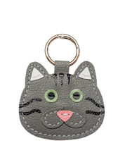 Brindle Cat Keychain