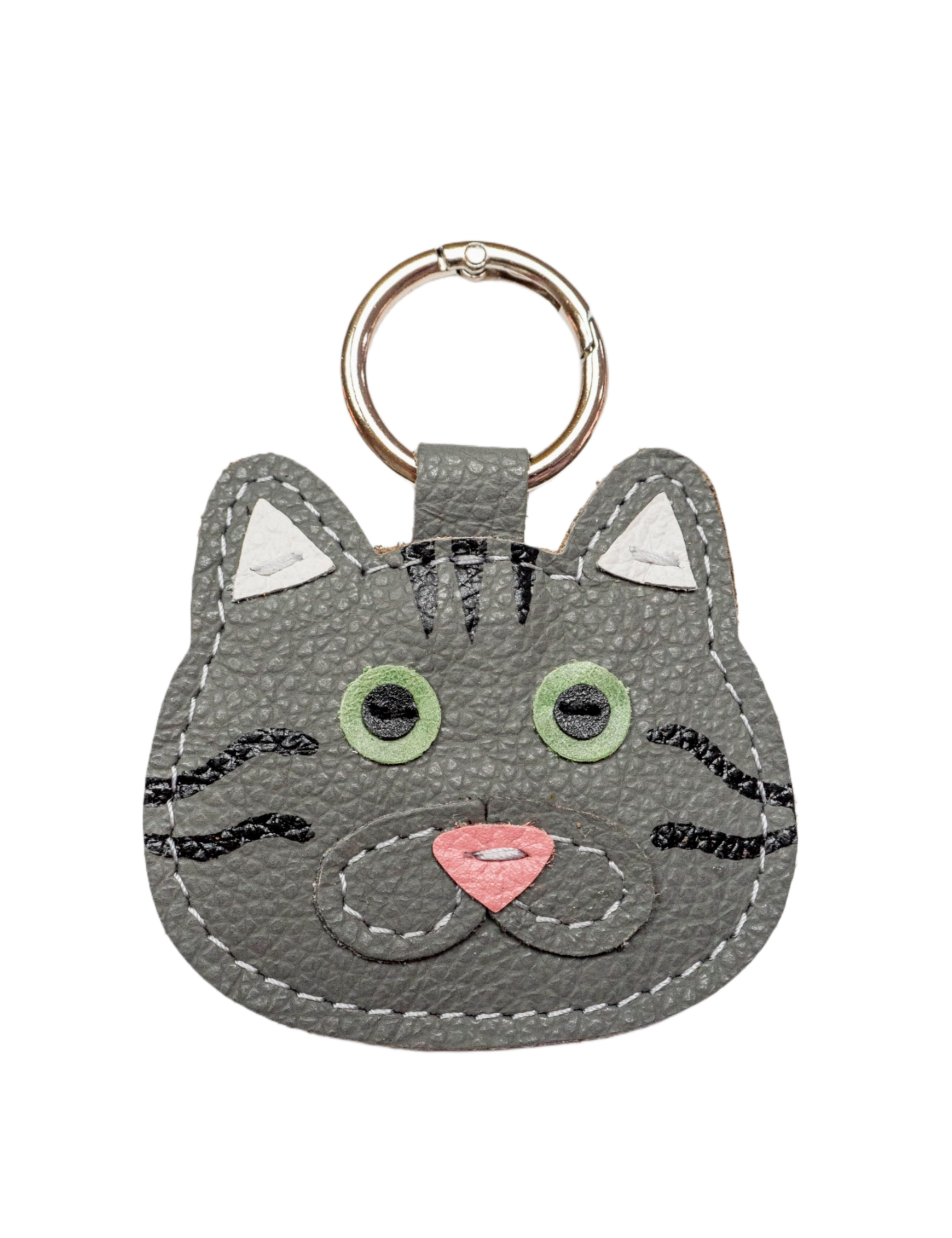 Brindle Cat Keychain