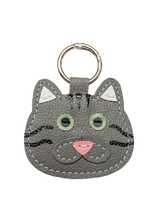 Brindle Cat Keychain