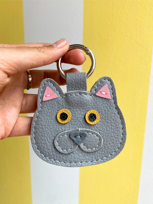 Llavero Gato unicolor PELO CORTO